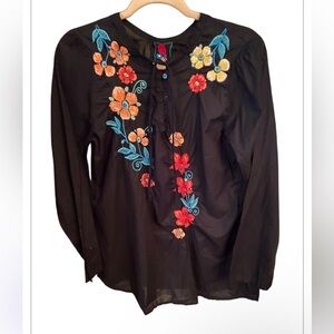 Johnny Was Embroidered Tunic Size M